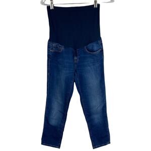 A Pea in The Pod X Mavi Maternity Capri Crop Jeans Size XS Belly Panel Straight